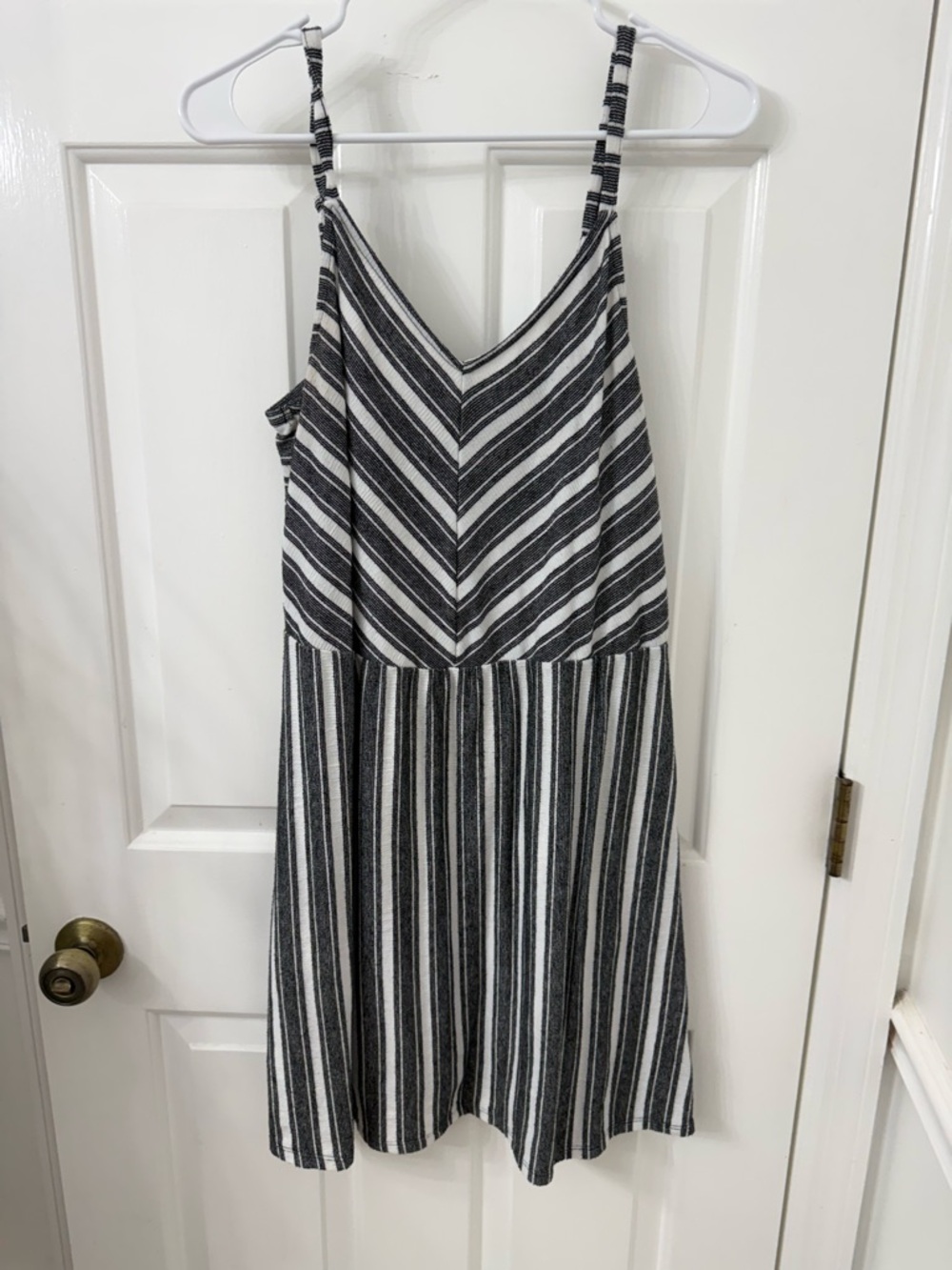 Universal Thread Black and White Striped Spaghetti Strap Dress